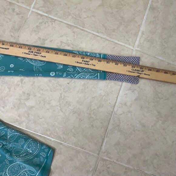 90’s Y2K style Thermal waffle top size XS Teal Paisley alternative vamp. Diaries - Picture 9 of 10